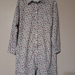 Roolee Red and Blue Nightgown Pajamas with Cozy Fabric